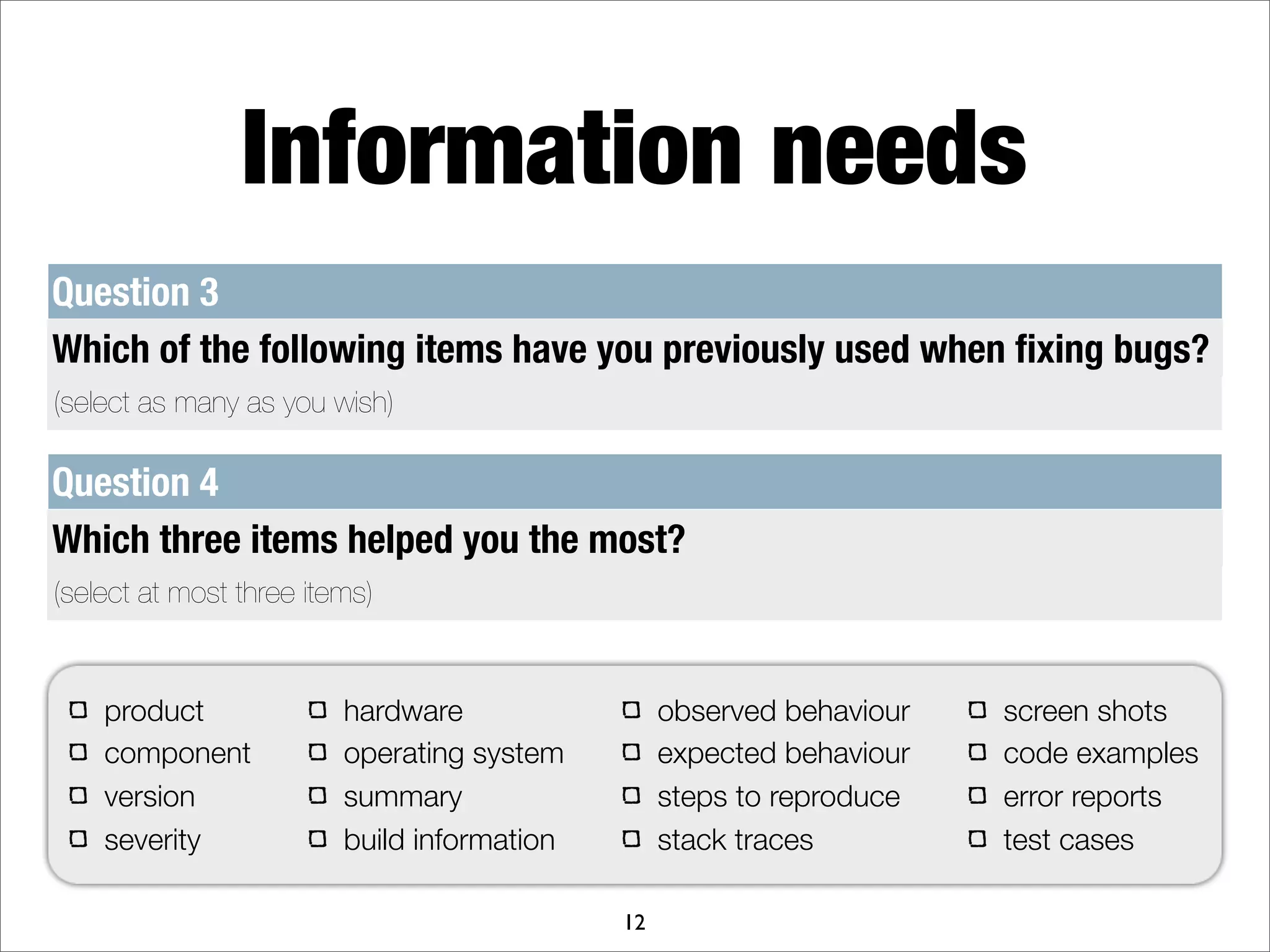 What makes a good bug report?