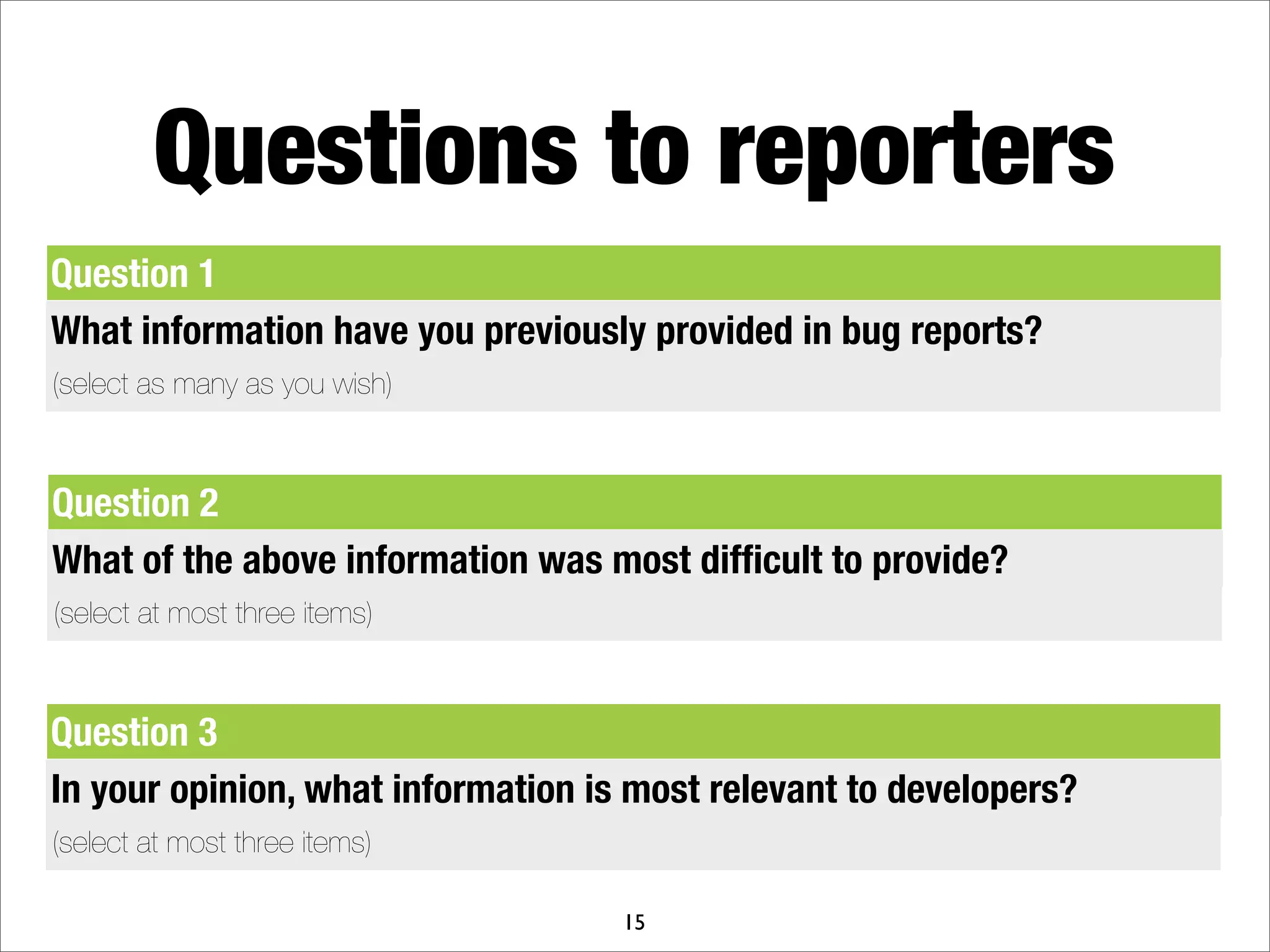 What makes a good bug report?
