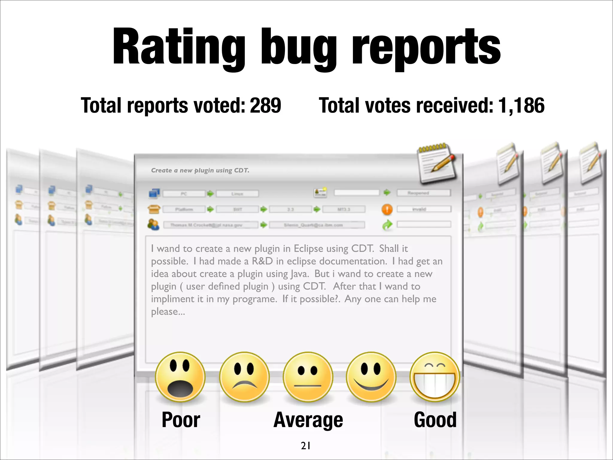 What makes a good bug report?