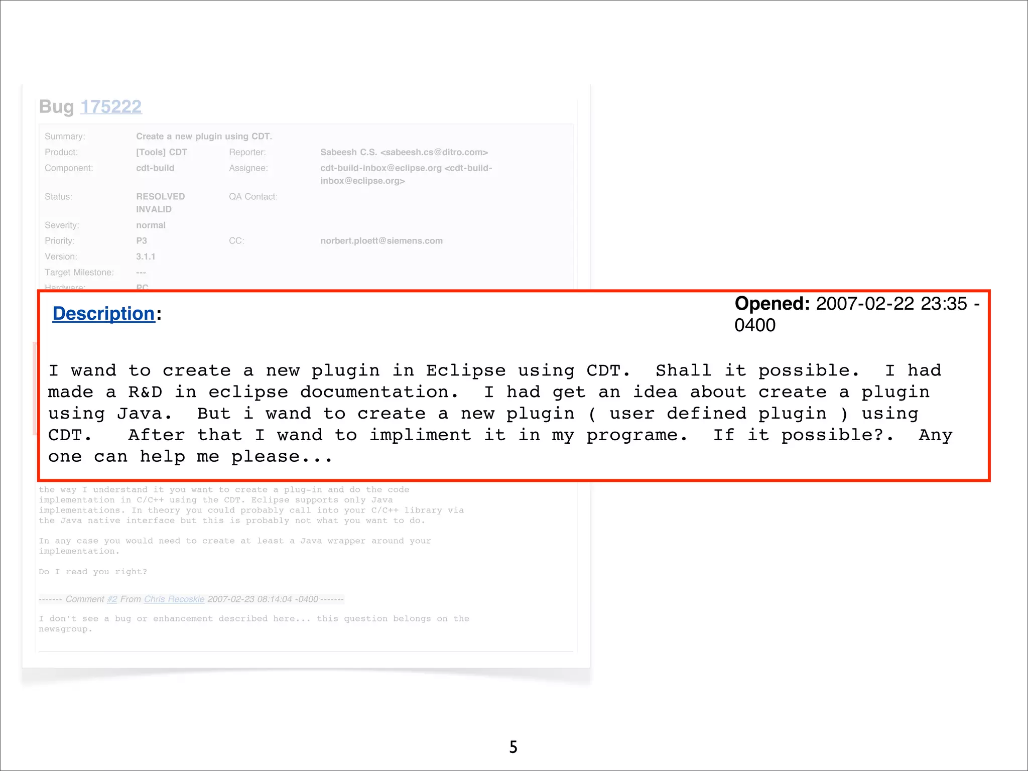 What makes a good bug report?