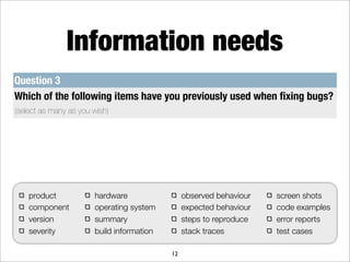 What makes a good bug report?