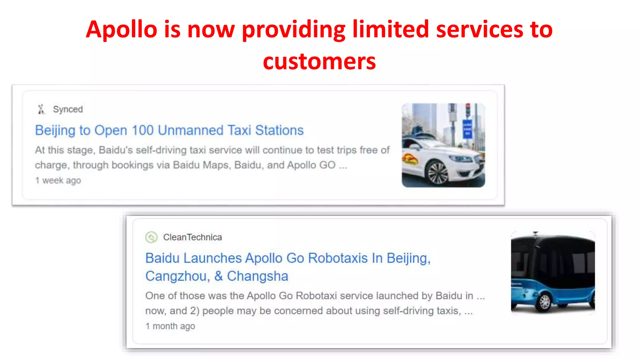 Apollo is now providing limited services to
customers
 