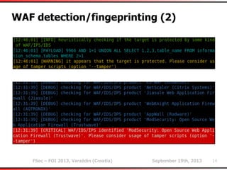Heuristic methods used in sqlmap | PDF