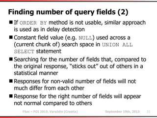Heuristic methods used in sqlmap | PDF