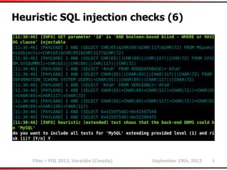 Heuristic methods used in sqlmap | PDF