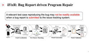 iFixR: Bug Report Driven Program Repair | PPTX