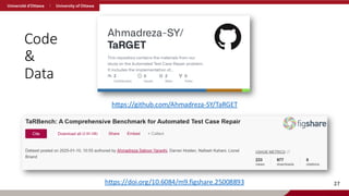 Code
&
Data
27
https://github.com/Ahmadreza-SY/TaRGET
https://doi.org/10.6084/m9.figshare.25008893
 