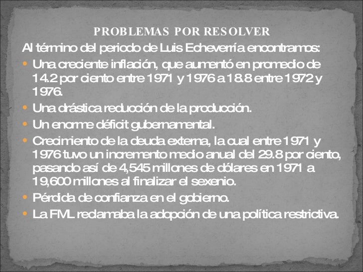 Sexenio de Jose Lopez Portillo