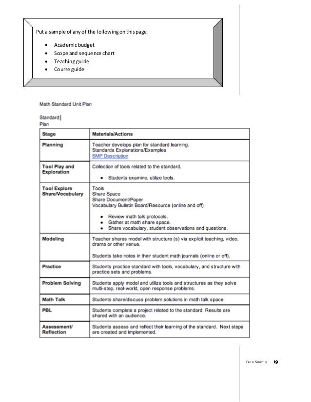 sample curriculums