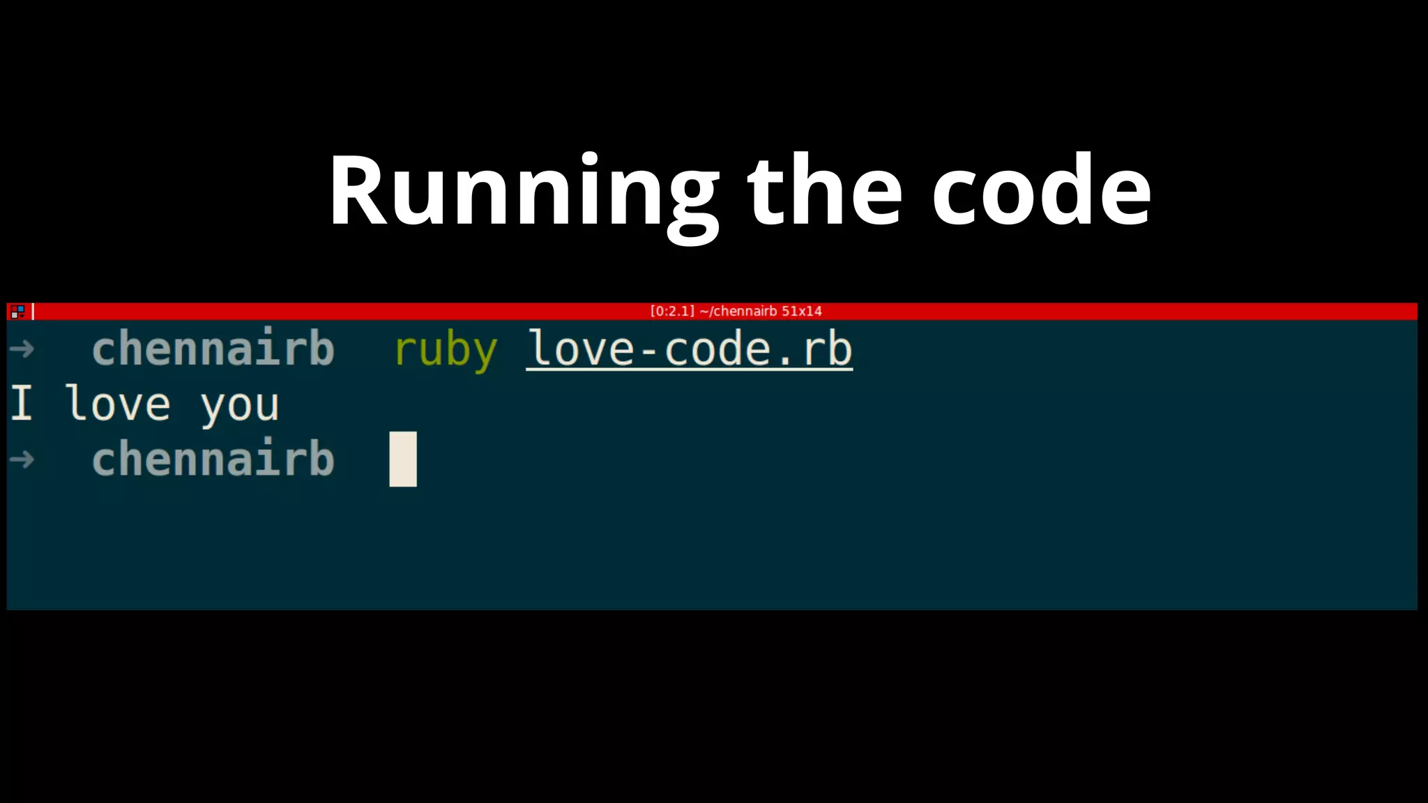 Running the code
 