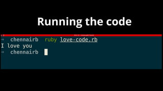 Running the code
 