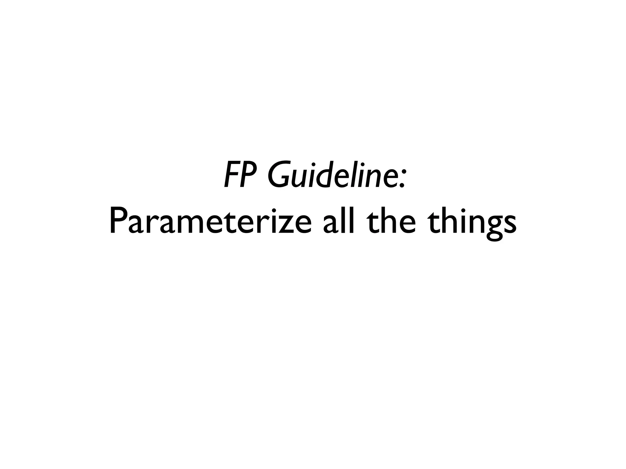 Why we say F# is "functional-first"
• F# makes FP easy
• C# makes FP possible
– but it's awkward and not idiomatic
 