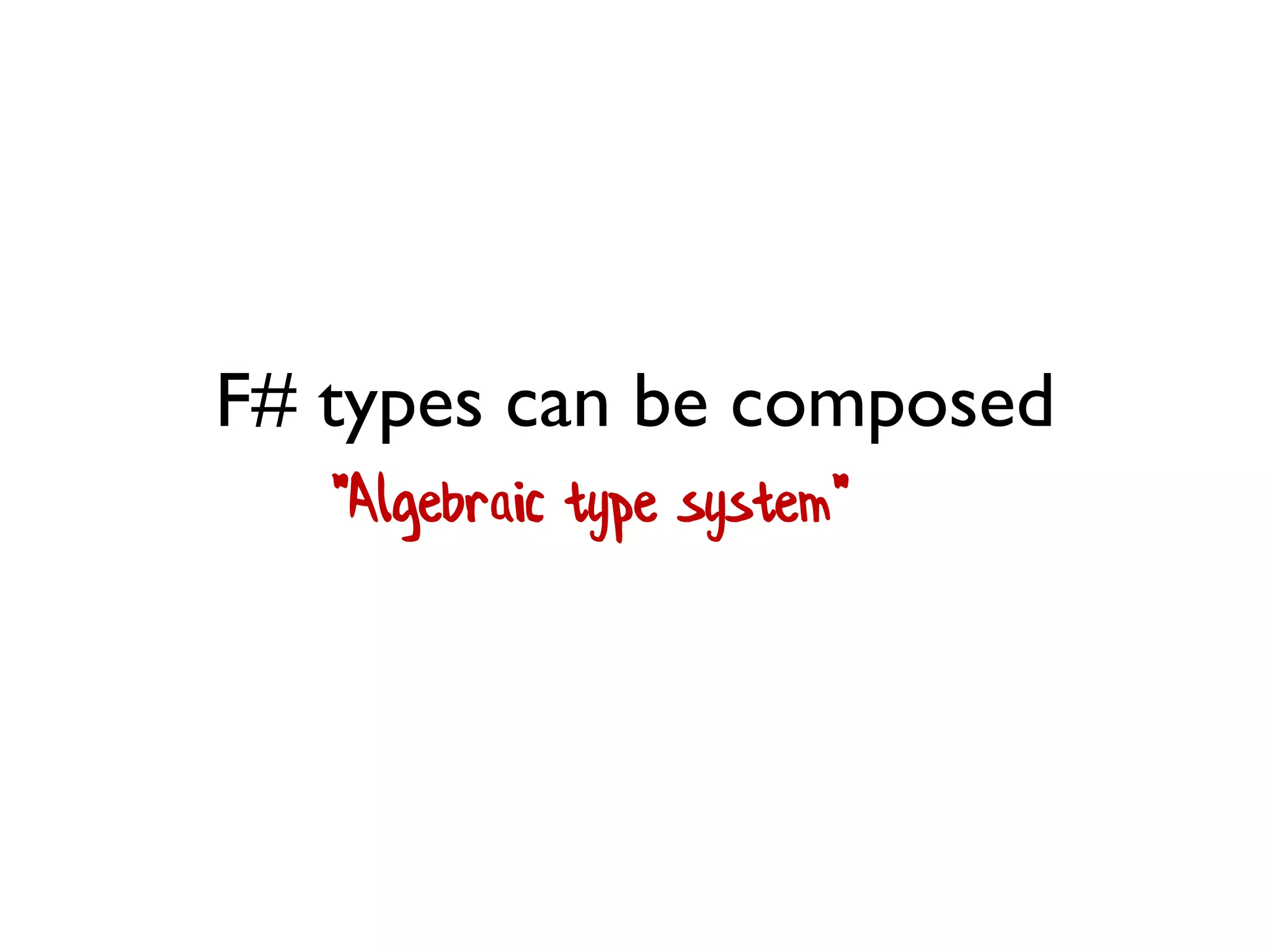 Set of
valid inputs
Set of
valid outputs
Function
This is a type
containing functions
A type is a just a name
for a set of things
 