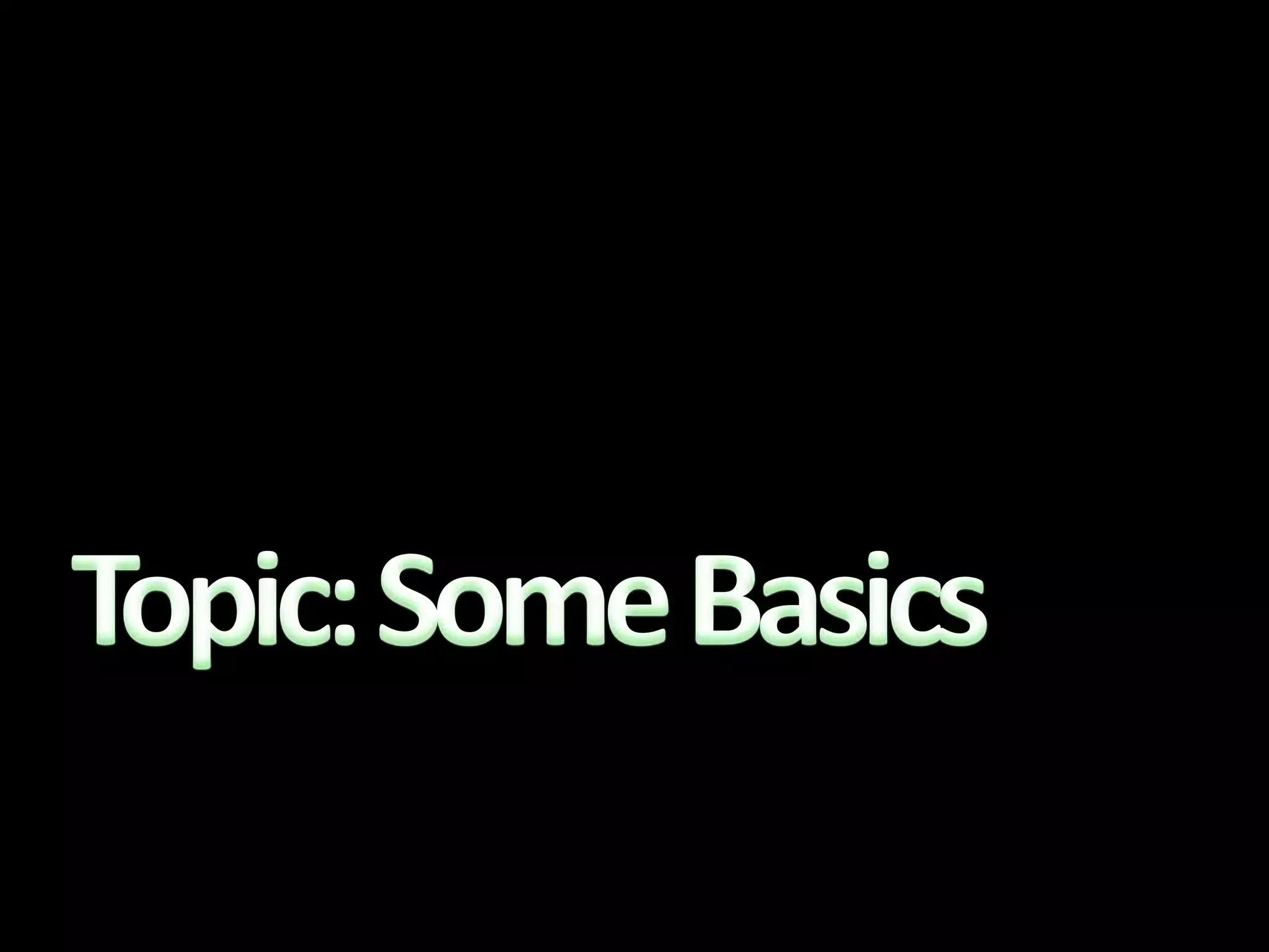Let’s Web Crawl…Topic: Some Basics