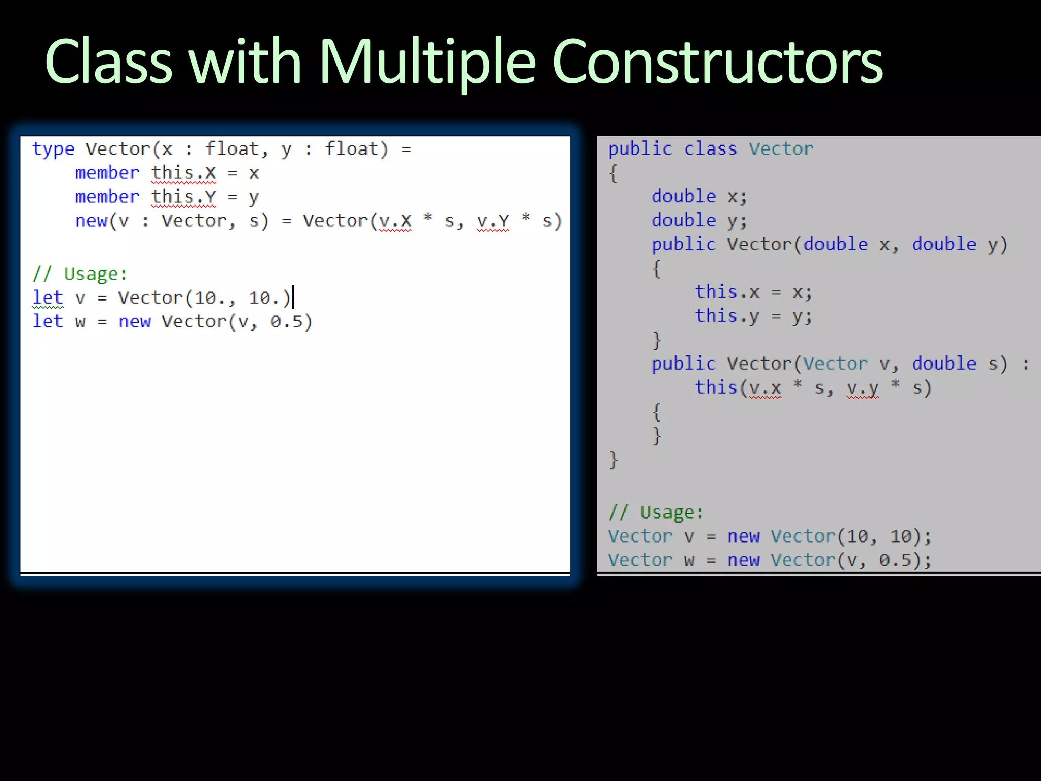 Class with Multiple Constructors