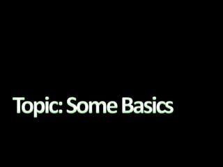 Let’s Web Crawl…Topic: Some Basics