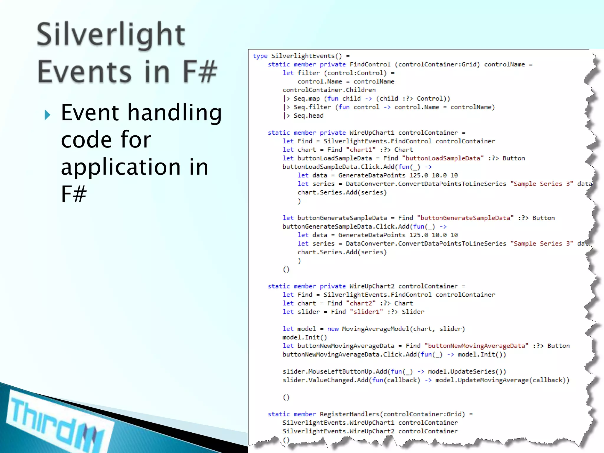 Event handling code for application in F#SilverlightEvents in F#