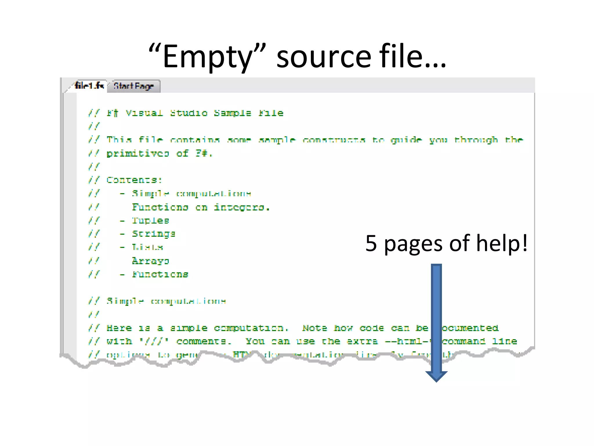 “ Empty” source file… 5 pages of help! 