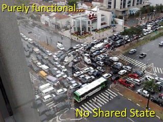 No Shared State Purely functional… 