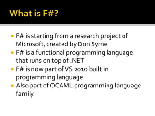 F sharp _vs2010_beta2 | PPT