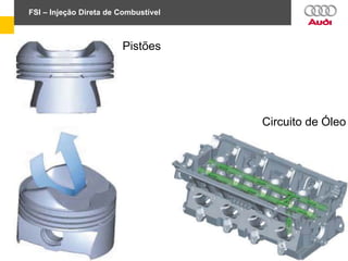 FSI – Injeção Direta de Combustível
Pistões
Circuito de Óleo
 
