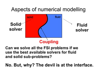Numerical modelling for Fluid-structure interaction | PDF
