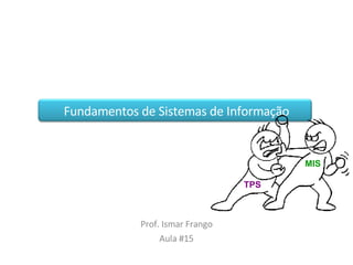 Fundamentos de Sistemas de Informação Prof. Ismar Frango Aula #15 TPS MIS 