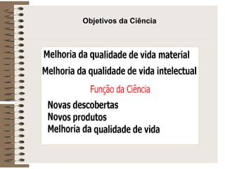 Objetivos da Ciência 