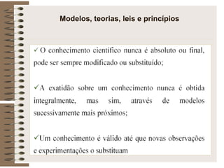 Modelos, teorias, leis e princípios 