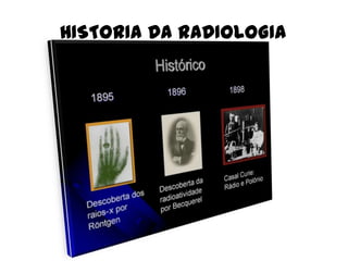HISTORIA DA RADIOLOGIA
 