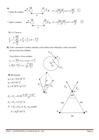 FÍSICA – ELETRICIDADE_ELETRIZAÇÃO 00 – 2013 Página 4
 