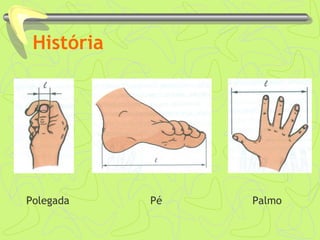 História
Polegada PalmoPé
 