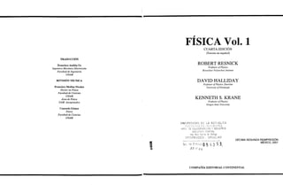 Física vol. 1   4ta edición - resnick, halliday & krane