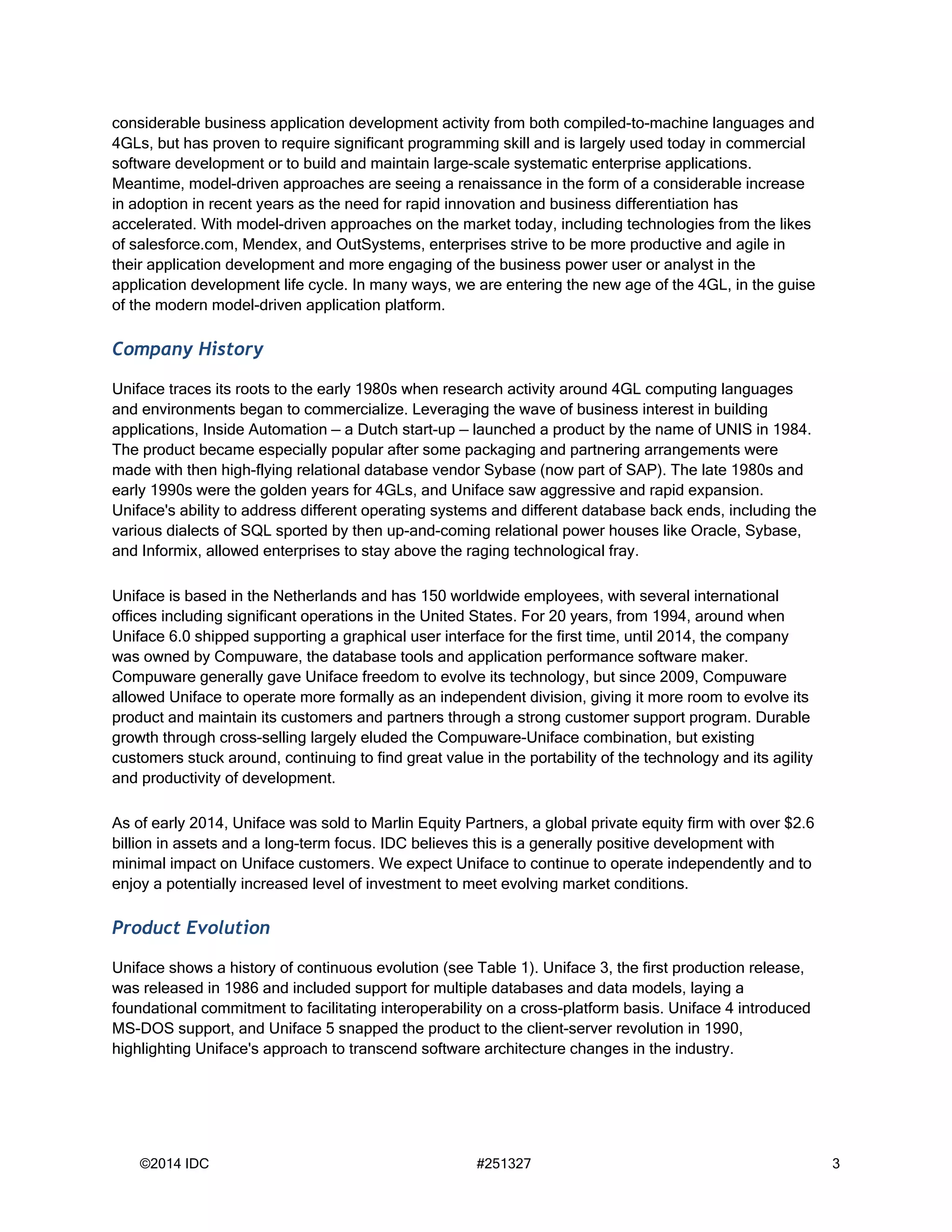 Uniface: A Model-Driven Application Platform for the Ages | PDF ...