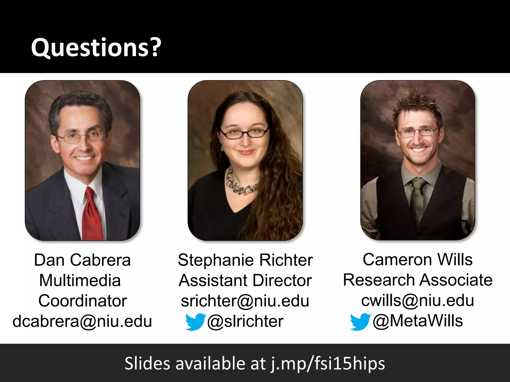 Our favorite tools
that you may not have mentioned
First Year Experience
- Facebook
- Instagram
Learning Communities
- Reddit
Internships and
Capstone
- LinkedIn
Common Intellectual
Experiences
- Twitter
 