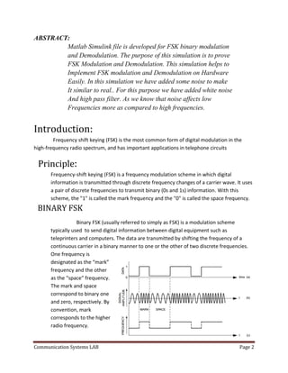 Fsk modulation and demodulation | PDF