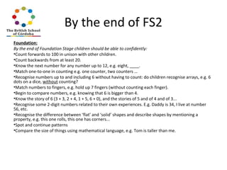 Numbers For Fs2 Foundation Stage, Year 1 and Year 2 Maths Presentation to Parents | PPT