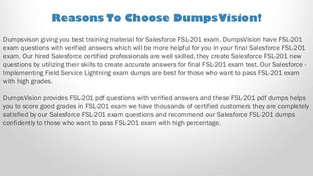 Salesforce Implementing Field Service Lightning Test FSL-201 Exam QA PDF+SIM