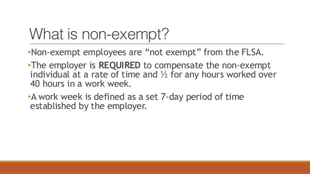 define non exempt employees