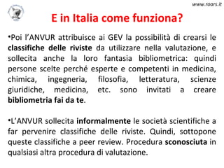 Valutazione ANVUR e VQR | PPT