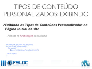 Taxonomias e Tipos de Conteúdos com WordPress 3