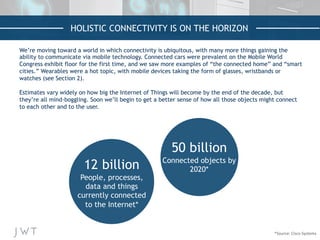 HOLISTIC CONNECTIVITY IS ON THE HORIZON
We’re moving toward a world in which connectivity is ubiquitous, with many more th...