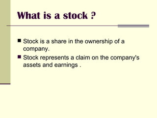 Share shop market basics