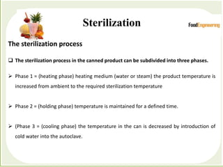 Processes which depend primarily forces to accomplish the
desired separation
Sterilization
The sterilization process
 The...