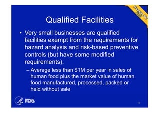 FSMA Final Rule for Preventive Controls For Human Food 2015 | PPT