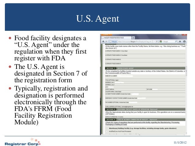 u s fda food safety modernization act fsma seminar english food facility registration form