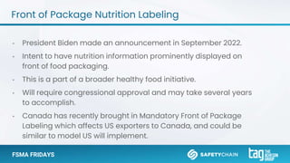 Food Labeling Concerns and Cures for 2023 | PPT