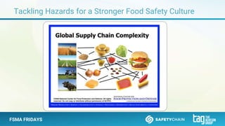 FSMA FRIDAYS
Tackling Hazards for a Stronger Food Safety Culture
 