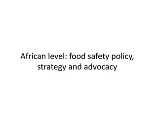 Technical and socio-cultural continuum in food safety management in informal markets: An example from resource-poor settings