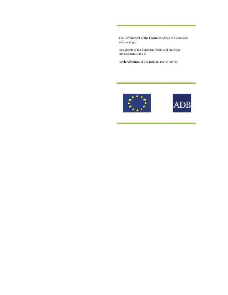 Fsm Energy Policy Vol I Draft